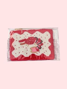 BEADED COIN PURSE SHRIMP